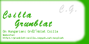 csilla grunblat business card